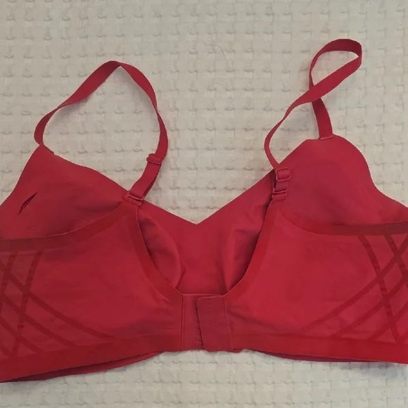Honeylove Vibrant Red Wireless Silhouette Bra - Picture 3 of 5